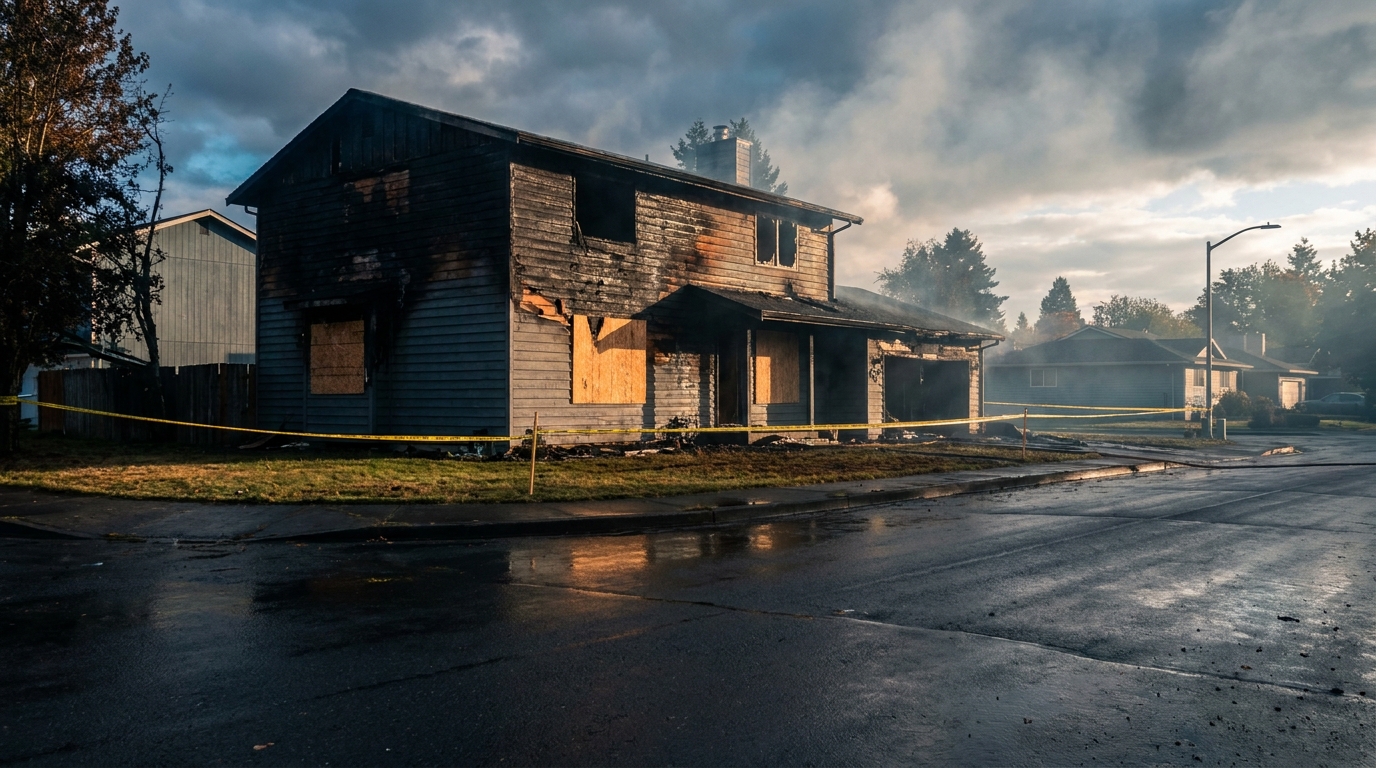 fire damaged house insurance claim process and selling options